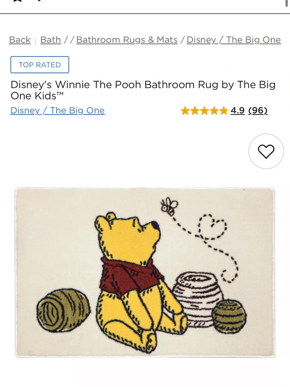 The Big One Winnie the Pooh Cream and Yellow Illustrated Bath Set
